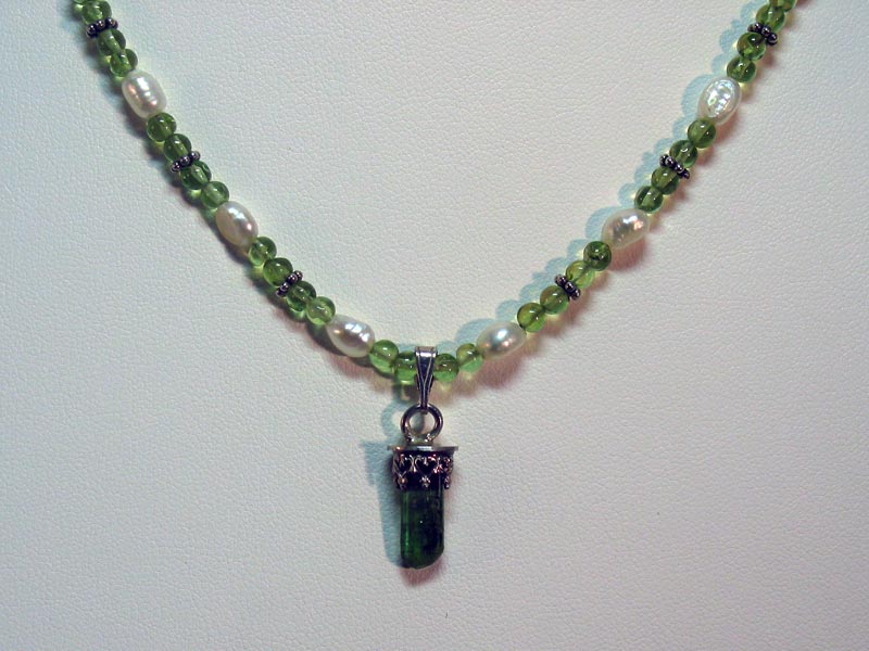 Green Tourmaline  Necklace