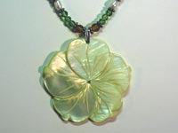 Carved Flower Mother of Pearl