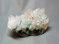 Quartz with Rhodocrosite & Pyrite