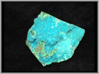 Druzy Chrysocolla on Malachite
