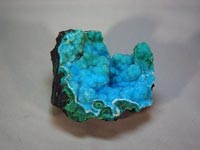 Druzy Quartz over Chrysocolla